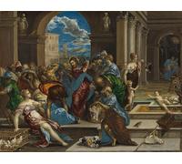 ARTXLXXBN Famous Painting Art Wall Decor Abstract Art Picture Christ Cleansing the Temple by El Greco Animal Pictures for Home Decor 60x90cm