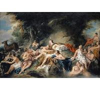 ARTXLXXBN Famous Painting Art Wall Decor Abstract Art Picture Diana and Actaeon by Jean François De Troy Animal Pictures for Home Decor 60x90cm