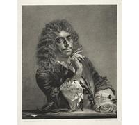 ARTXLXXBN Famous Painting Art Wall Decor Abstract Art Picture Essay on Stone with Brush and Scraper: Portrait of Molière by Adolph Menzel Animal Pictures for Home Decor 60x90cm