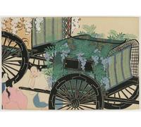 ARTXLXXBN Famous Painting Art Wall Decor Abstract Art Picture Flowers of a Hundred Worlds Flower Draped Carts by Kamisaka Sekka Animal Pictures for Home Decor 60x90cm
