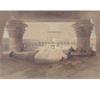 ARTXLXXBN Famous Painting Art Wall Decor Abstract Art Picture From Under the Portico of the Temple of Edfu Upper Egypt by David Roberts Animal Pictures for Home Decor 60x90cm