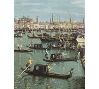 ARTXLXXBN Famous Painting Art Wall Decor Abstract Art Picture Gondoliers near the Entrance to the Grand Canal and the church of Santa Maria della Salute by Antonio Canal for Home Decor 60x90cm