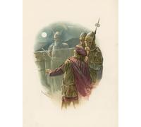 ARTXLXXBN Famous Painting Art Wall Decor Abstract Art Picture Hamlet and His Father's Ghost by Harold Copping Animal Pictures for Home Decor 60x90cm