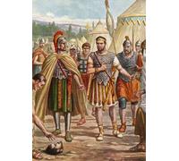 ARTXLXXBN Famous Painting Art Wall Decor Abstract Art Picture Hasdrubal's Head Thrown Into the Camp of Hannibal by Tancredi Scarpelli Animal Pictures for Home Decor 60x90cm