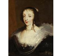 ARTXLXXBN Famous Painting Art Wall Decor Abstract Art Picture Henrietta Maria Queen of Charles I by Van Dyck Animal Pictures for Home Decor 60x90cm