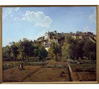 ARTXLXXBN Famous Painting Art Wall Decor Abstract Art Picture Hermitage in Pontoise Painting by Camille Jacob Pissarro Animal Pictures for Home Decor 60x90cm
