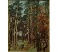 ARTXLXXBN Famous Painting Art Wall Decor Abstract Art Picture Hermsdorf Forest on a Grey Day by Max Beckmann Animal Pictures for Home Decor 60x90cm