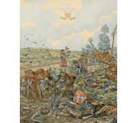 ARTXLXXBN Famous Painting Art Wall Decor Abstract Art Picture History of Belgium Johnof Luxembourg Dit L Blind Falls At the Battle of Crecy on August Animal Pictures for Home Decor 60x90cm