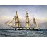 ARTXLXXBN Famous Painting Art Wall Decor Abstract Art Picture Hms Glasgow At Sea in by William Frederick Mitchell Animal Pictures for Home Decor 60x90cm