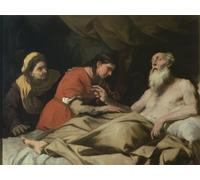 ARTXLXXBN Famous Painting Art Wall Decor Abstract Art Picture Issac Blessing Jacob by Famous Artist Animal Pictures for Home Decor 60x90cm