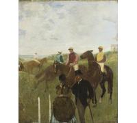 ARTXLXXBN Famous Painting Art Wall Decor Abstract Art Picture Jockeys At the Racecourse by Edgar Degas Animal Pictures for Home Decor 60x90cm
