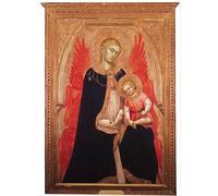ARTXLXXBN Famous Painting Art Wall Decor Abstract Art Picture Lady and Child by Taddeo Di Bartolo Animal Pictures for Home Decor 60x90cm