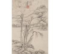ARTXLXXBN Famous Painting Art Wall Decor Abstract Art Picture Landscape in the Style of Various Old by Wang Jian Animal Pictures for Home Decor 60x90cm