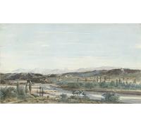 ARTXLXXBN Famous Painting Art Wall Decor Abstract Art Picture Landscape with a River Valley in the South of France by Henri Harpignies Animal Pictures for Home Decor 60x90cm