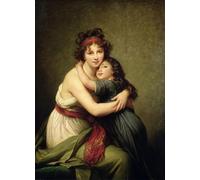 ARTXLXXBN Famous Painting Art Wall Decor Abstract Art Picture Madame Vigee Lebrun and Her Daughter Jeanne Lucie Louise by Elisabeth Louise Vigee Lebrun Animal Pictures for Home Decor 60x90cm