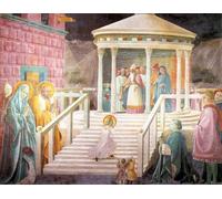 ARTXLXXBN Famous Painting Art Wall Decor Abstract Art Picture Mary's Presentation in the Temple by Paolo Uccello Animal Pictures for Home Decor 60x90cm