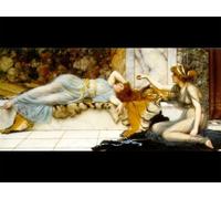 ARTXLXXBN Famous Painting Art Wall Decor Abstract Art Picture Mischief and Repose by John William Godward Animal Pictures for Home Decor 60x90cm