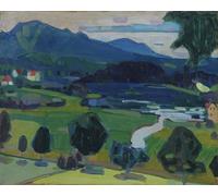 ARTXLXXBN Famous Painting Art Wall Decor Abstract Art Picture Murnau view over the Staffelsee by Wassily Kandinsky Animal Pictures for Home Decor 60x90cm