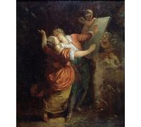 ARTXLXXBN Famous Painting Art Wall Decor Abstract Art Picture Oath to Love Middle of the by Jean Honore Fragonar Animal Pictures for Home Decor 60x90cm