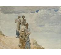 ARTXLXXBN Famous Painting Art Wall Decor Abstract Art Picture on the Cliff Cullercoats by Winslow Homer Animal Pictures for Home Decor 60x90cm
