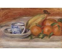 ARTXLXXBN Famous Painting Art Wall Decor Abstract Art Picture Oranges Bananas and Teacup by Pierre Auguste Renoir Animal Pictures for Home Decor 60x90cm