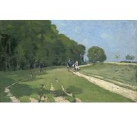 ARTXLXXBN Famous Painting Art Wall Decor Abstract Art Picture Path Near the Parc De Courances Chemin Pres Du Parc De Courances by Alfred Sisle Animal Pictures for Home Decor 60x90cm