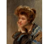 ARTXLXXBN Famous Painting Art Wall Decor Abstract Art Picture Portrait De Jeune Femme by Paul Emile Chabas Animal Pictures for Home Decor 60x90cm