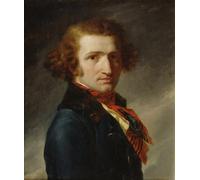 ARTXLXXBN Famous Painting Art Wall Decor Abstract Art Picture Portrait of a Man Inclothes by Anne Louis Girodet De Roucy Trioson Animal Pictures for Home Decor 60x90cm