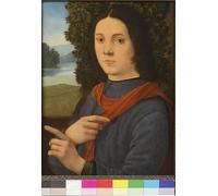 ARTXLXXBN Famous Painting Art Wall Decor Abstract Art Picture Portrait of a Young Man by Lorenzo Di Credi Animal Pictures for Home Decor 60x90cm