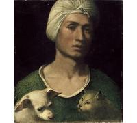 ARTXLXXBN Famous Painting Art Wall Decor Abstract Art Picture Portrait of a Young Man Holding a Dog and a Cat by Dosso Dossi Animal Pictures for Home Decor 60x90cm