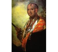 ARTXLXXBN Famous Painting Art Wall Decor Abstract Art Picture Portrait of Syacaust Ukah Head of the Tribe of the Cherokee by Joshua Reynolds Animal Pictures for Home Decor 60x90cm