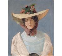 ARTXLXXBN Famous Painting Art Wall Decor Abstract Art Picture Portrait of the Actress Agnes Mowinckel by Christian Krohg Animal Pictures for Home Decor 60x90cm