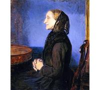 ARTXLXXBN Famous Painting Art Wall Decor Abstract Art Picture Portrait of the Artist's Mother by Anna Ancher Animal Pictures for Home Decor 60x90cm