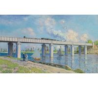 ARTXLXXBN Famous Painting Art Wall Decor Abstract Art Picture Railway Bridge At Argenteuil by Claude Monet Animal Pictures for Home Decor 60x90cm