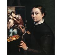 ARTXLXXBN Famous Painting Art Wall Decor Abstract Art Picture Self Portrait At the Easel Painting a Devotional by Sofonisba Anguissola Animal Pictures for Home Decor 60x90cm