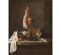 ARTXLXXBN Famous Painting Art Wall Decor Abstract Art Picture Still Life with a Rib of Beef by Jean Baptiste Simeon Chardin Animal Pictures for Home Decor 60x90cm