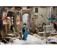 ARTXLXXBN Famous Painting Art Wall Decor Abstract Art Picture the Animal of Gubbio by Luc-olivier Merson Animal Pictures for Home Decor 60x90cm