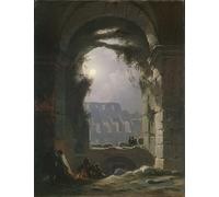 ARTXLXXBN Famous Painting Art Wall Decor Abstract Art Picture the Colosseum in the Night by Carl Gustav Carus Animal Pictures for Home Decor 60x90cm