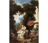 ARTXLXXBN Famous Painting Art Wall Decor Abstract Art Picture the Confession of Love by Jean-honore Animal Pictures for Home Decor 60x90cm