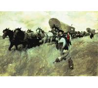 ARTXLXXBN Famous Painting Art Wall Decor Abstract Art Picture the Connecticut Settlers Entering the Western Reserve by Howard Pyle Animal Pictures for Home Decor 60x90cm