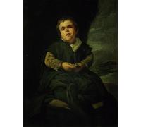ARTXLXXBN Famous Painting Art Wall Decor Abstract Art Picture the Court Dwarf Don Franciso Lezcano Called the boy of vallecas by Diego Velázquez Animal Pictures for Home Decor 60x90cm