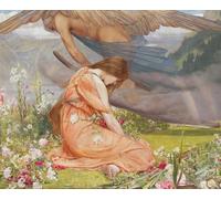 ARTXLXXBN Famous Painting Art Wall Decor Abstract Art Picture the Garden of Adonis Amoretta and Time by John Dickson Batten Animal Pictures for Home Decor 60x90cm