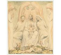ARTXLXXBN Famous Painting Art Wall Decor Abstract Art Picture the Holy Family by William Blake Animal Pictures for Home Decor 60x90cm
