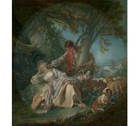 ARTXLXXBN Famous Painting Art Wall Decor Abstract Art Picture The Interrupted Sleep by François Boucher Animal Pictures for Home Decor 60x90cm