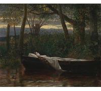 ARTXLXXBN Famous Painting Art Wall Decor Abstract Art Picture the Lady of Shalott by Walter Crane Animal Pictures for Home Decor 60x90cm