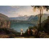 ARTXLXXBN Famous Painting Art Wall Decor Abstract Art Picture the Lake of Avernus Aeneas the Cumaean Sybil Detail by Mallord William Turner Animal Pictures for Home Decor 60x90cm