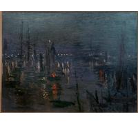 ARTXLXXBN Famous Painting Art Wall Decor Abstract Art Picture the Port of Le Havre Night Effect by Claude Monet Animal Pictures for Home Decor 60x90cm