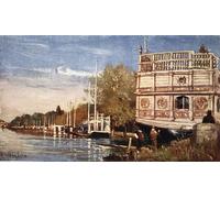 ARTXLXXBN Famous Painting Art Wall Decor Abstract Art Picture the River Isis by Fulleylove Animal Pictures for Home Decor 60x90cm