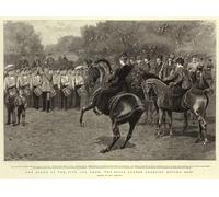 ARTXLXXBN Famous Painting Art Wall Decor Abstract Art Picture the Sound of the Fife and Drum the Scots Guards Crossing Rotten Row by John Charlton Animal Pictures for Home Decor 60x90cm