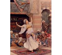 ARTXLXXBN Famous Painting Art Wall Decor Abstract Art Picture the Tambourine Dancer by Fabbio Fabbi Animal Pictures for Home Decor 60x90cm